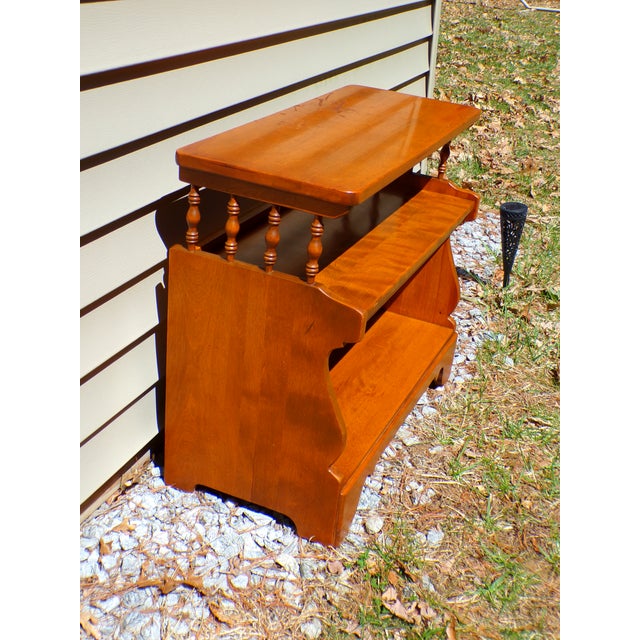 Ethan Allen Vintage Ethan Allen American Traditional Maple Etagere Small Bookcase Shelf For Sale - Image 4 of 18