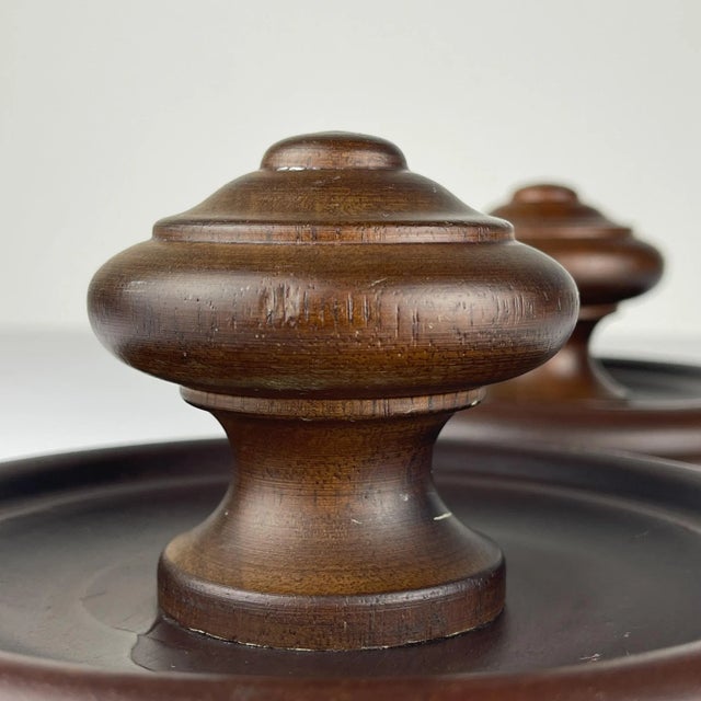 Art Deco Style Wooden Hangers, Italy, 1950s, Set of 2 For Sale - Image 4 of 16