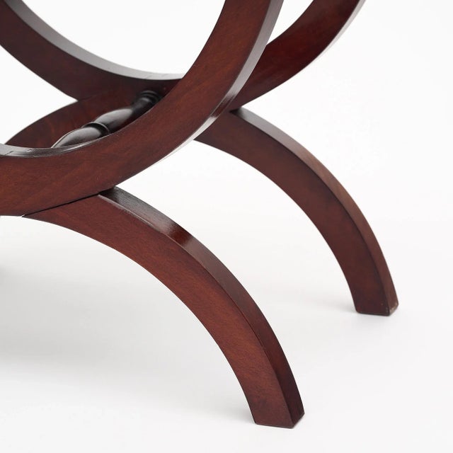French Vintage Curule Stool For Sale - Image 4 of 9