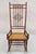Antique Victorian Aesthetic Movement Chestnut Stick & Ball Spindle Rocker Rocking Chair. Item features a shapely sculpted...