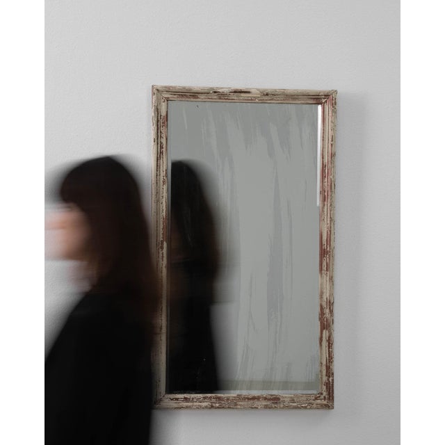 Antique White 19th Century France Antique White Wood Mirror For Sale - Image 8 of 8