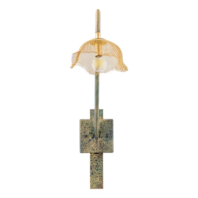 Minimalist Sconce With Mesh Pod by Lowcountry Originals For Sale