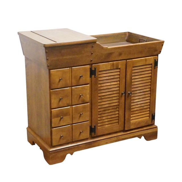 Ethan Allen Ethan Allen Heirloom Nutmeg Maple Colonial Early American 40" Four Drawer Dry Sink Buffet 10-1605 For Sale - Image 4 of 16