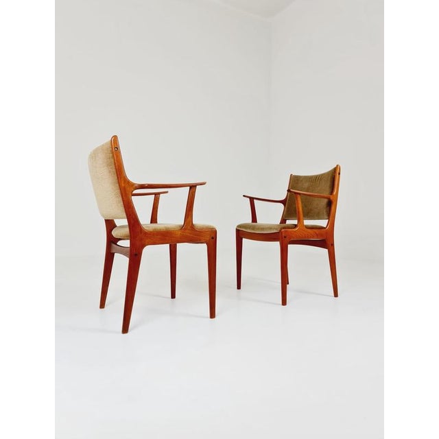 Mid-Century Modern Danish Armchair Teak Frame and Gray Upholstery Orginal from the 60s by Eva & Johannes Andersen...