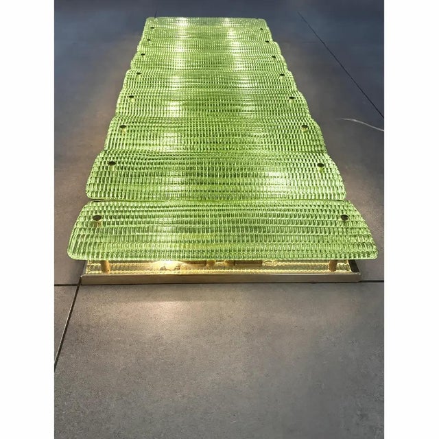 Green Italian Brass Wall Sconce in Diamanted Murano Glass by Simoeng for Simoeng For Sale - Image 6 of 8