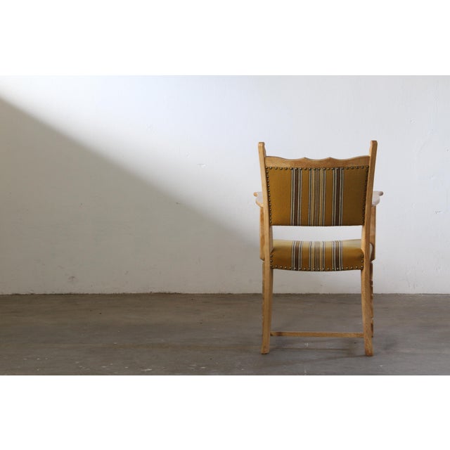 Wood Vintage Danish Oak Brutalist Armchair in the style of Henning Kjærnulf, 1960s For Sale - Image 7 of 18