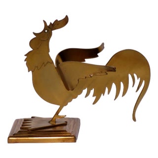 Argentiere Futurist Sculpture Gallo from Guido Galbiati, 1930s For Sale