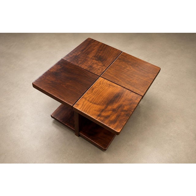 Pair of Brazilian Modern Imbuia Side Tables with Open Lower Storage and Display Shelves, Casa Finland, Brazil, 1960s — Lot 1130 For Sale - Image 13 of 18