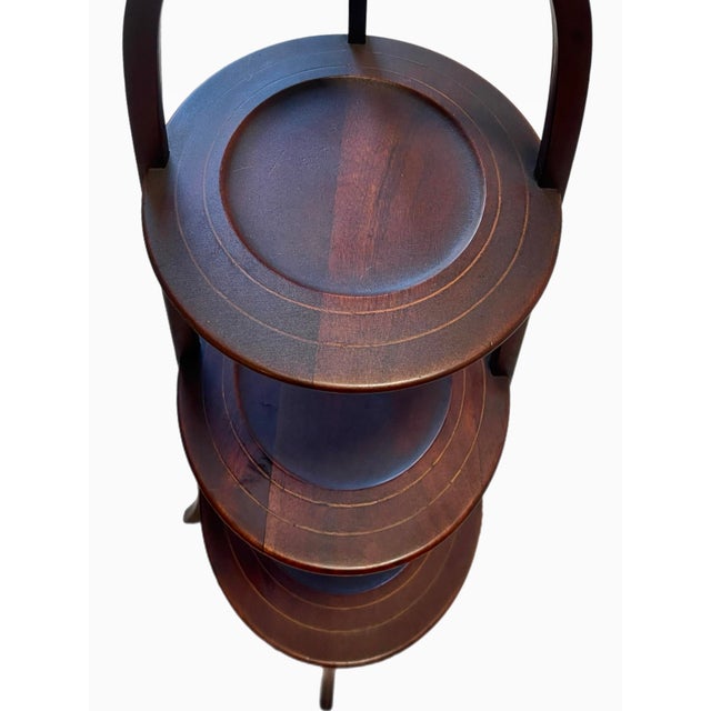 19th C. English Mahogany Dessert Stand or Etagère For Sale - Image 10 of 11