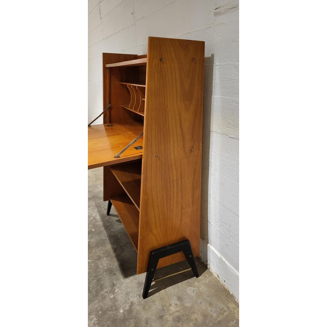 Vintage Secretaire with Desk Function, 1950s For Sale - Image 12 of 12