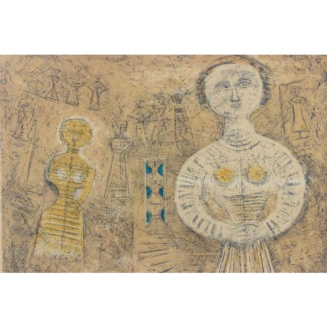 Lithograph on Rives paper realized by Massimo Campigli in 1950s. Hand signed lower right. Edition of 100 plus some...