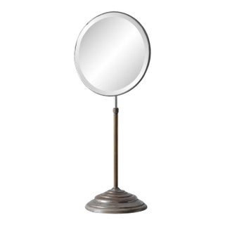 Nickel-Plated Shaving Mirror, 1920s For Sale
