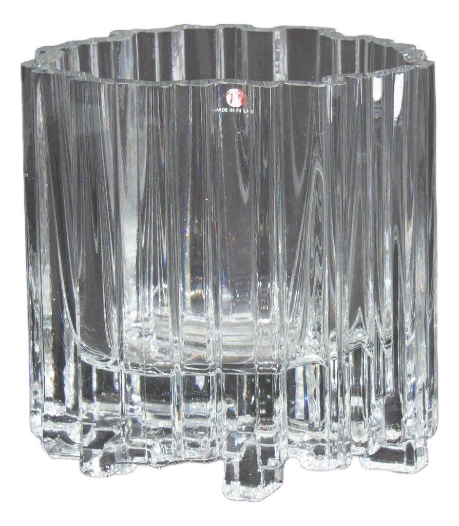 Tapio Wirkkala 1970s “Arcadia” Iittala Crystal Vase | Chairish