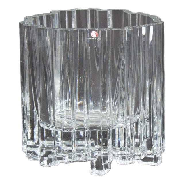 Tapio Wirkkala 1970s “Arcadia” Iittala Crystal Vase For Sale