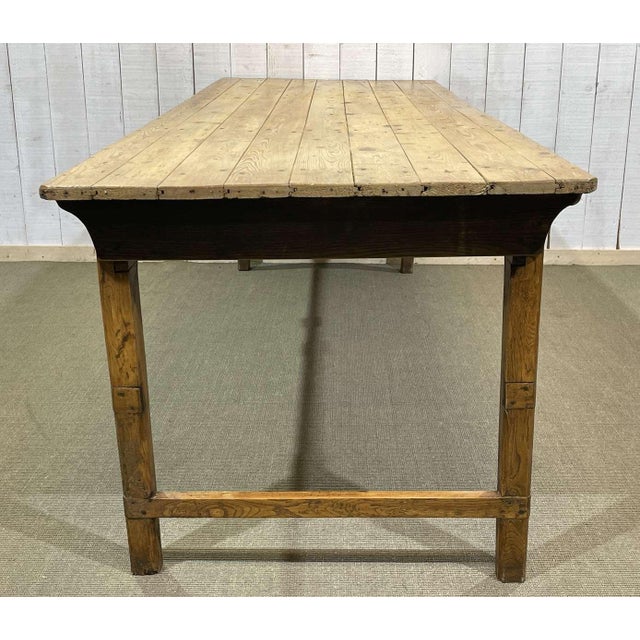 Farmhouse Table in Fir, Elm and Chestnut, Early 20th Century For Sale - Image 14 of 17