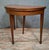 Louis XVI Style Mahogany and Green Felt Half-Moon Game Table For Sale - Image 3 of 8