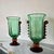 Barovier & Toso 1980s Pair of Green and Golden Brown Murano Glass Vases For Sale - Image 4 of 13
