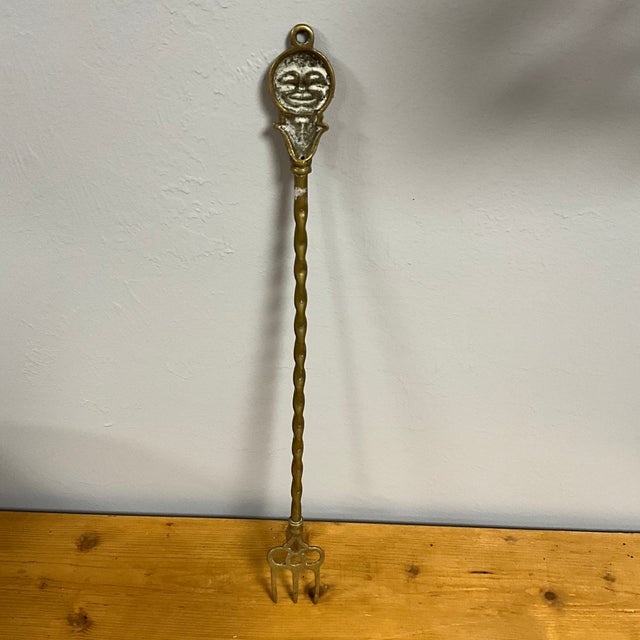 Vintage English Brass Toasting Fork For Sale - Image 4 of 4