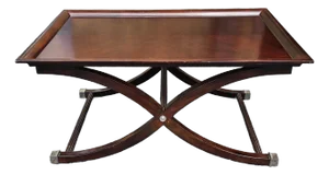 Contemporary English Antique Style Stained Fruit Tray Top Coffee Table