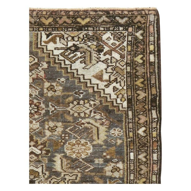 Rustic Galerie Shabab Collection Mid-20th Century Handmade Persian Malayer Throw Rug For Sale - Image 3 of 8