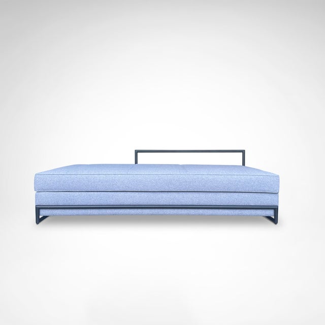 Daybed in Black Metal and Kvadrat Wool Fabric by Eileen Gray for Classicon, 2010s For Sale - Image 10 of 12
