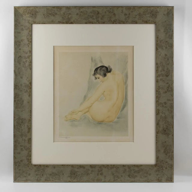 Asian Nude Study Watercolor Drawing by Rotislaw Racoff For Sale - Image 10 of 13