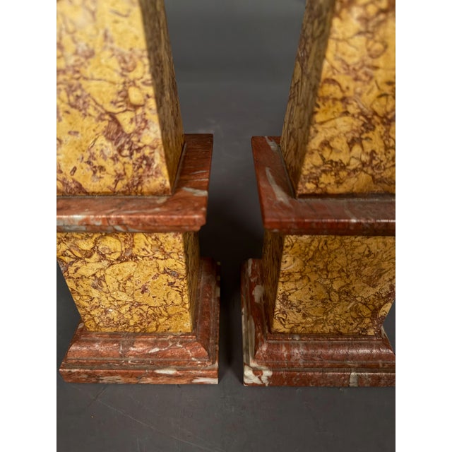 Pair of Italian Marble Obelisks, Circa 1890 For Sale In Indianapolis - Image 6 of 14