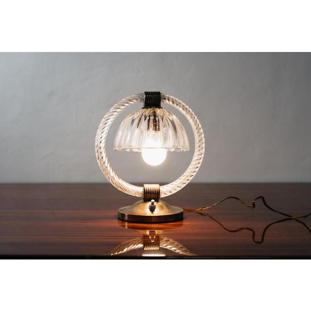 Abat-Jour Lights in Murano Glass and Brass from Barovier & Toso, 1950s, Set of 2 For Sale - Image 15 of 18