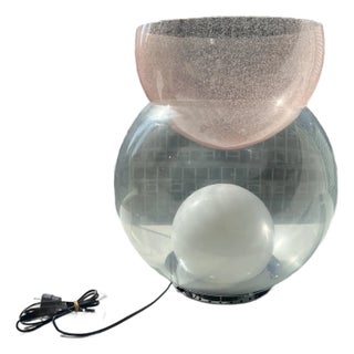 Glass Vase and Light Fixture by Fontana Arte For Sale