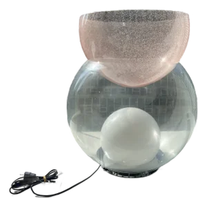 Glass Vase and Light Fixture by Fontana Arte