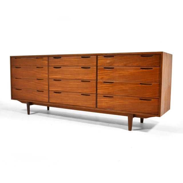 Brande Møbelfabrik Ib Kofod-Larsen 12 Drawer Cabinet/Dresser For Sale - Image 4 of 8