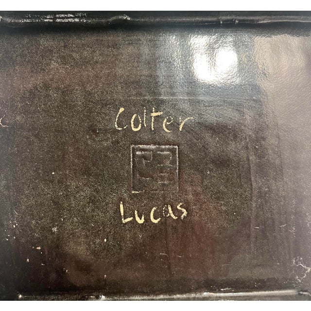 Rare Studio Art Pottery Ceramic Tray by California Artist Colter Masao Lucas For Sale In Los Angeles - Image 6 of 9