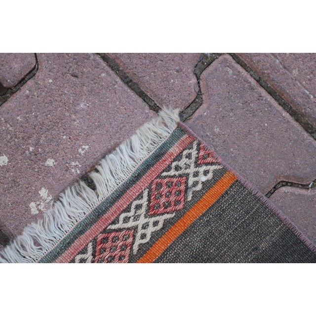1990s Traditional Orange Striped Cappadocia Rug For Sale - Image 4 of 8