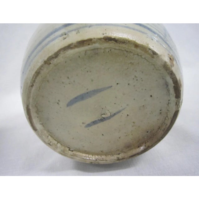 Chinese Blue and White Decorative Pot For Sale - Image 6 of 7