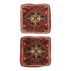 Pair of Antique Persian Floor Cushions Poshti Pillows
