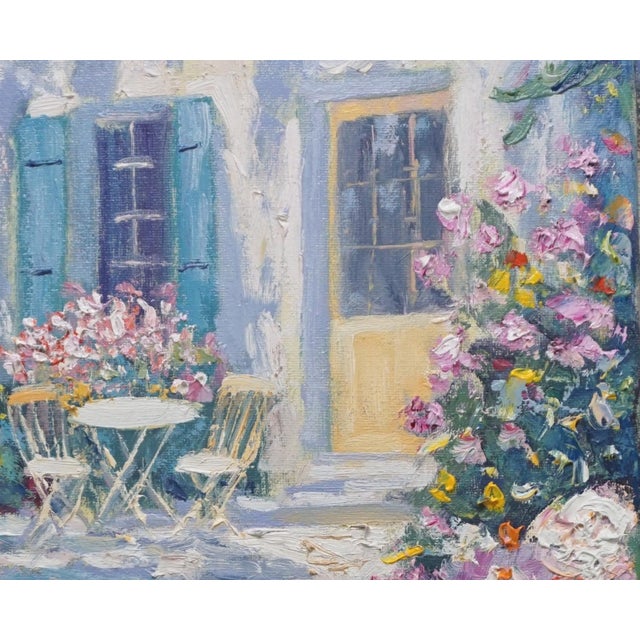 Original oil painting by Sean Wu, Sunny garden