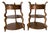 Hollywood Regency Grosfeld House Walnut Three-Tier End Tables – Pair For Sale