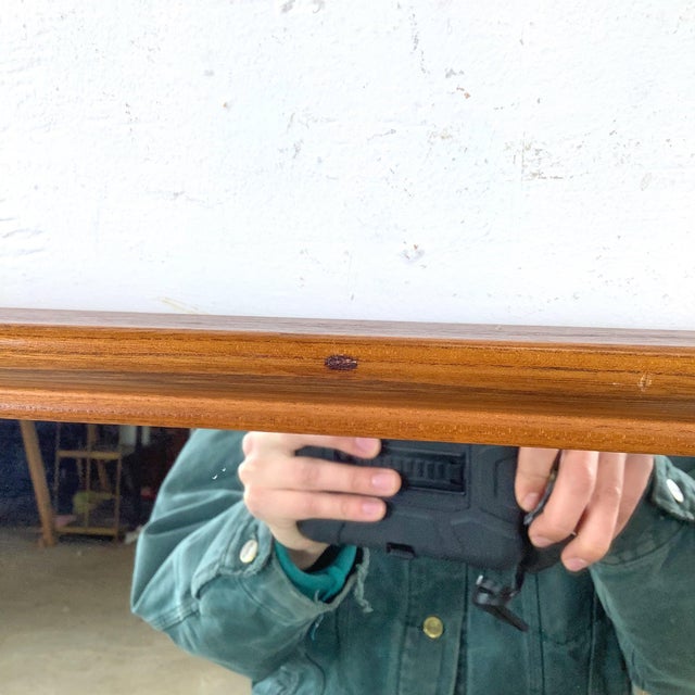 Vintage Walnut & Pecan Mirror, Mid-Century American For Sale - Image 4 of 12