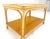 Mid-Century Modern Vintage c1970s Bamboo Rattan Two Tier Rippled Glass Top Rectangle End Side Table For Sale - Image 3 of 12