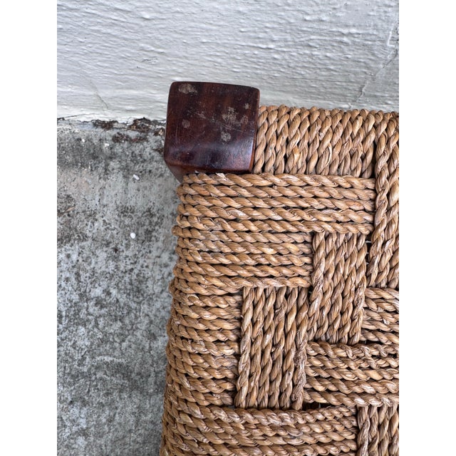 Textile French Mid-Century Rope Footstool, Audoux-Minet Style — C. 1950s–60s For Sale - Image 7 of 10