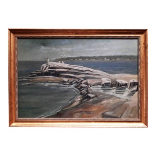 Late 20th Century Chuck Meyers Original Oil Painting, Contemporary Chicago Plein Air Landscape For Sale