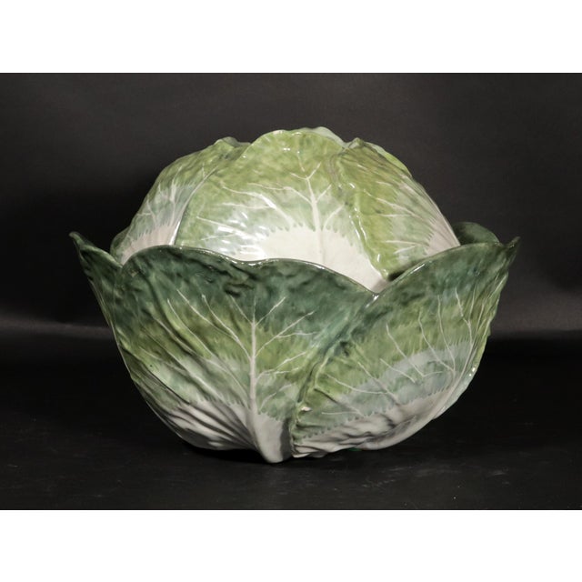 Mid 18th Century French Faience Tromp l'Oeil Strasbourg Factory Cabbage Tureen and Cover For Sale - Image 10 of 18