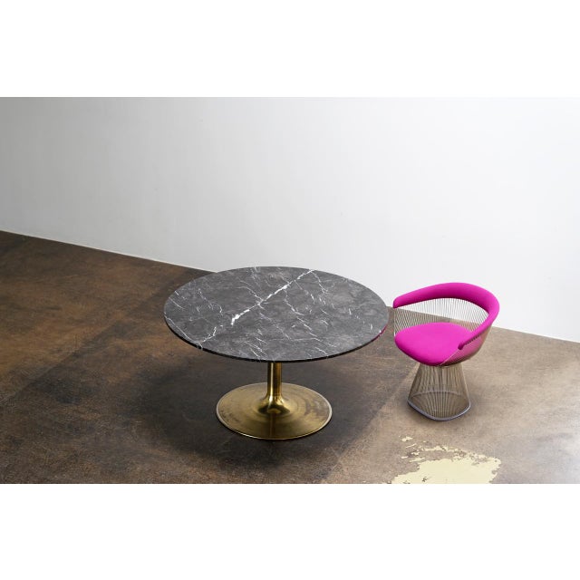 Scandinavian Marble and Brass Table by Börje Johanson, 1960s For Sale - Image 8 of 14