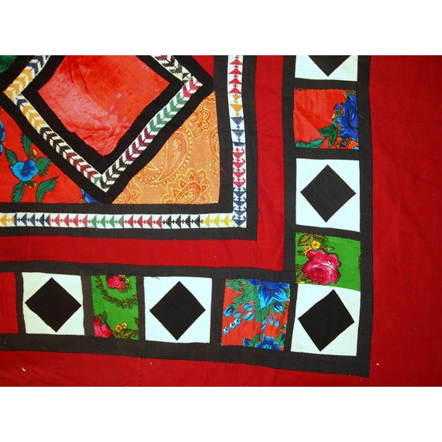 Handmade Vintage Uzbek Suzani Patchwork, 1960s For Sale - Image 11 of 12
