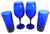 Vintage Mid Century Modern Cobalt Blue Cocktail Glasses - Set of 4 For Sale - Image 4 of 11