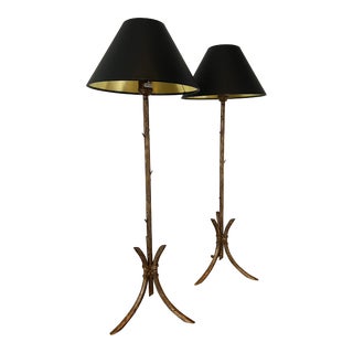 21st Century Formations Twig Table Lamps - a Pair For Sale