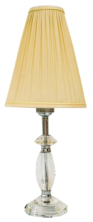 Glass Table Lamp with Chrome Parts and Fabric Shade, Vienna, 1960s