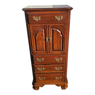 1980s Ethan Allen Narrow Cherry Lingerie Chest For Sale