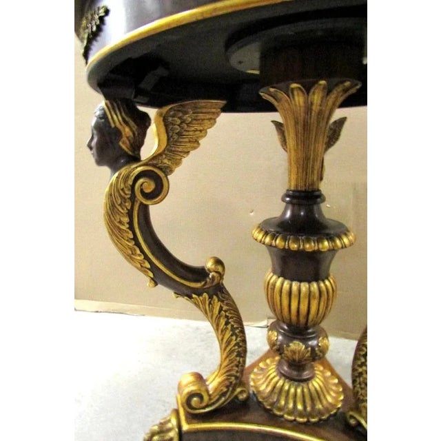Maitland-Smith Egyptian Revival Dining Table With Winged Creatures Claw Feet 1980s For Sale - Image 15 of 18