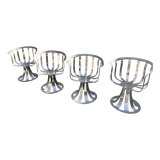 Herbert Saiger for Russell Woodard Mid Century Modern Swivel Chairs - Set of 4, Attributed For Sale